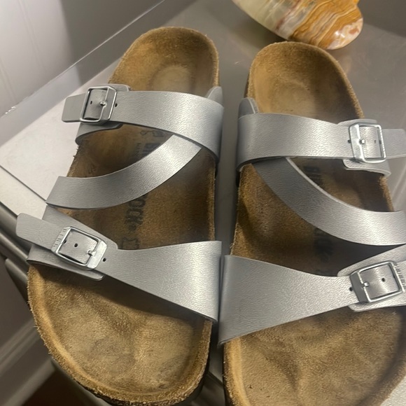 silver Birkenstock wore a few times - Picture 1 of 7